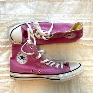 CONVERSE All-Star Pink High Top Sneakers, size 9